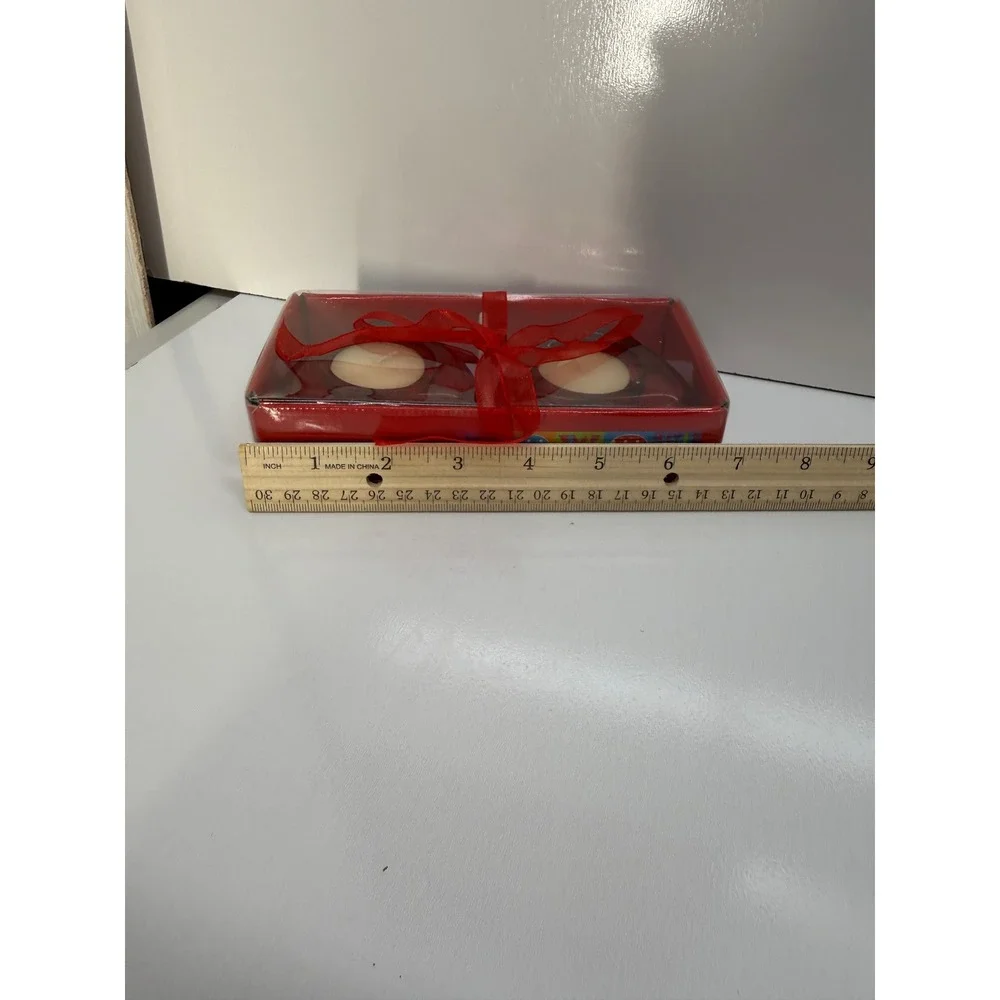 Devrian Global Red Glass Heart Candle Holders Set of 2 with Tea Lights 2954a
